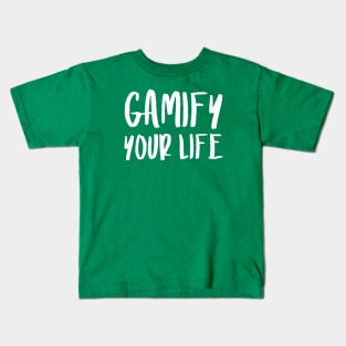 Gamify Your Life | Quotes | Green Kids T-Shirt